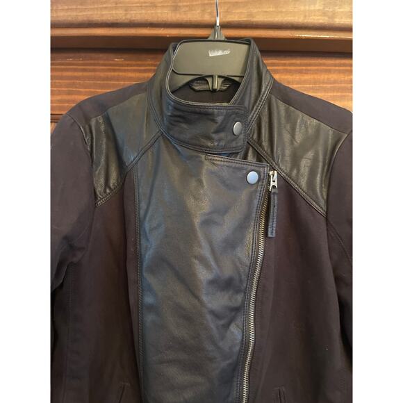 Lucky Brand Leather trimmed moto jacket Small - Picture 4 of 7